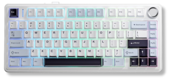 Bàn phím cơ Aula 3 MODE F75 Xanh + trắng + tím đậm Ice Vein switch