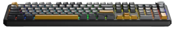 Bàn phím cơ Aula 3 MODE F108 PRO Đen + xám + vàng Reaper switch
