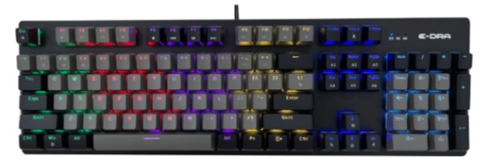 Bàn phím cơ E-Dra EK3104L - Beta (Black + Dark Gray) Brown Switch