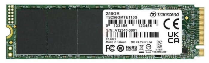 Ổ SSD Transcend 110S 256GB TS256GMTE110S (NVMe PCIe/ Gen3x4 M2.2280/ 1600MB/s/ 1000MB/s) 