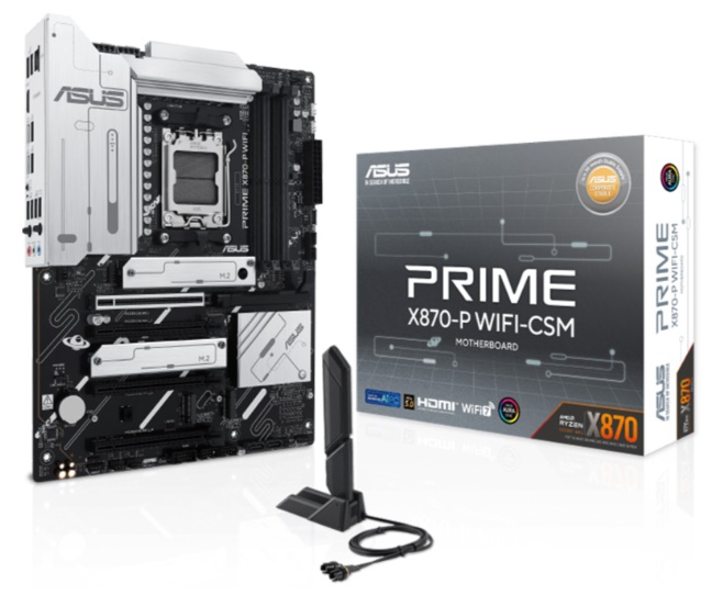 Mainboard Asus Prime X870-P WIFI-CSM (AMD X870/ Socket AM5/ ATX/ 4 khe ram/ DDR5/ 2.5 Gigabit LAN)