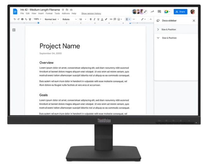 Màn hình Lenovo Think Vision S22-4E 64CBKAR6VN (21.5Inch/ Full HD/ 4ms/ 100HZ/ 250cd/m2/ IPS)