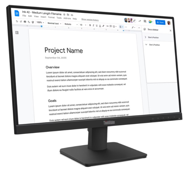 Màn hình Lenovo Think Vision S22-4E 64CBKAR6VN (21.5Inch/ Full HD/ 4ms/ 100HZ/ 250cd/m2/ IPS)