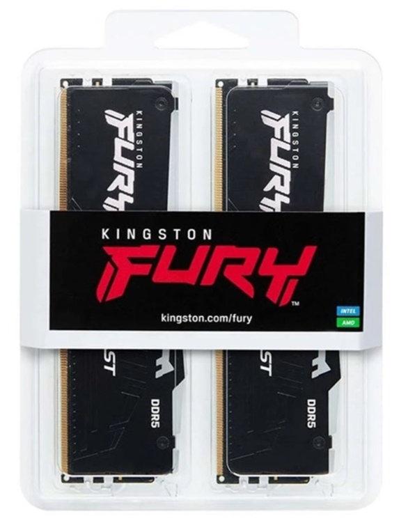 Ram desktop Kingston FURY Beast Black 64GB (2x32GB) DDR5 5600Mhz (KF556C40BB2AK2-64) 