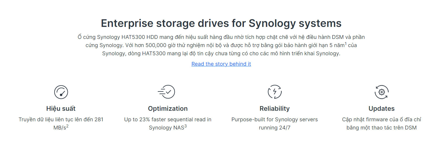 Ổ cứng gắn trong Nas Synology HAT5310-18T HDD 3.5