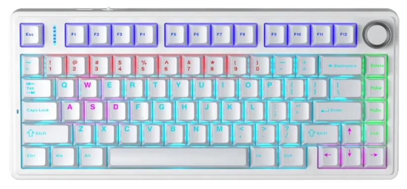 Bàn phím cơ Aula F75 Trắng Red Switch