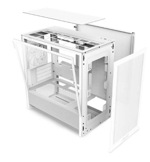 Vỏ máy tính NZXT H3 FLOW ALL White (M-ATX/ Trắng)