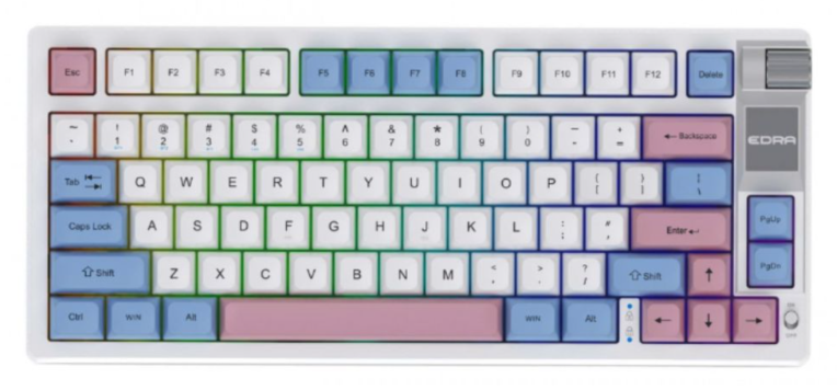 B&agrave;n ph&iacute;m cơ E-Dra EK375WA blue-pink-white 