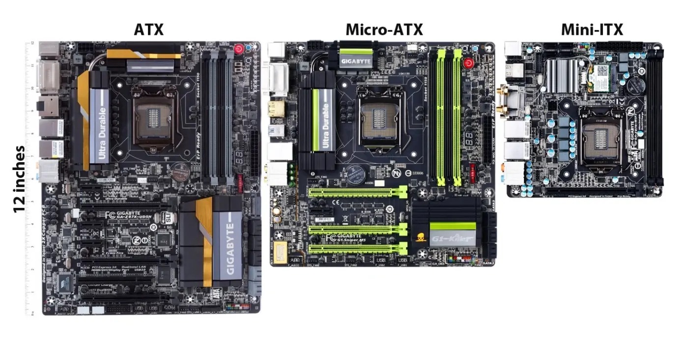 Lựa chọn bo mạch chủ có kích thước phù hợp