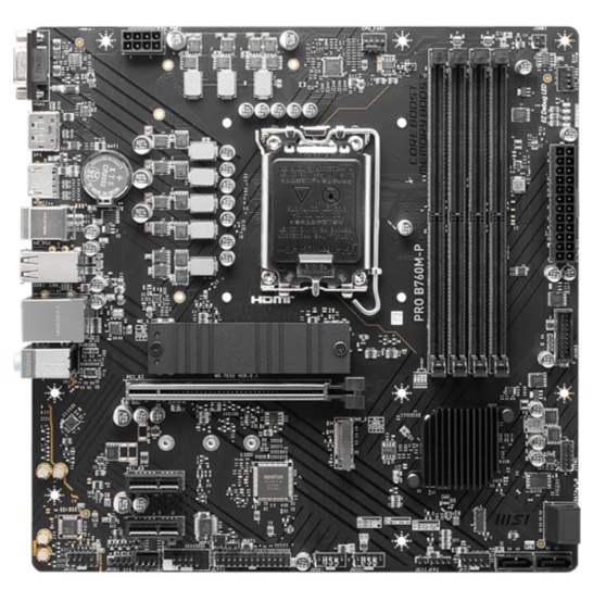 Mainboard MSI PRO B760M-P DDR5 (Intel B760/ Socket 1700/ M-ATX/ 4 khe ram)
