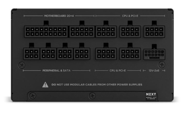 Nguồn máy tính NZXT C1200 BLACK ATX 3.1 (1200W/ 80 Plus Gold/ Full-Modular/ ATX/ Đen)