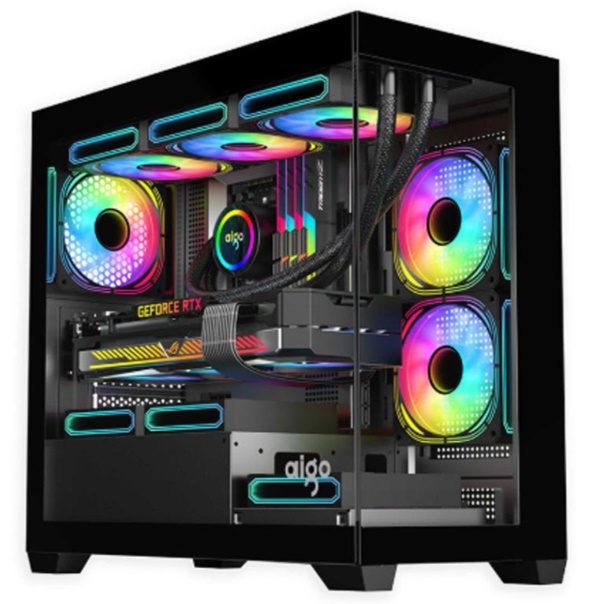 Vỏ máy tính Aigo C218M (MATX - 6 Fan RGB)