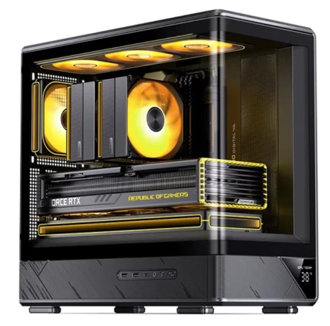 Vỏ máy tính JONSBO D200 Black (Mid Tower/ M-ATX/ Đen) 