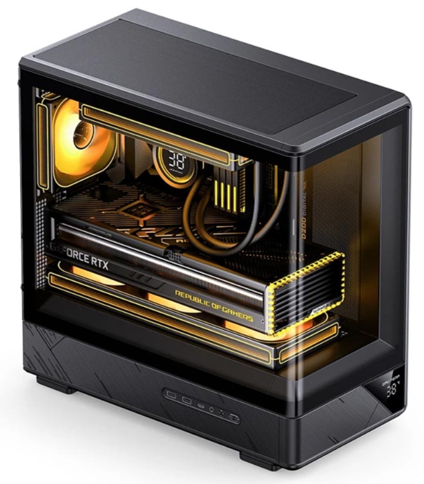 Vỏ máy tính JONSBO D200 Black (Mid Tower/ M-ATX/ Đen) 