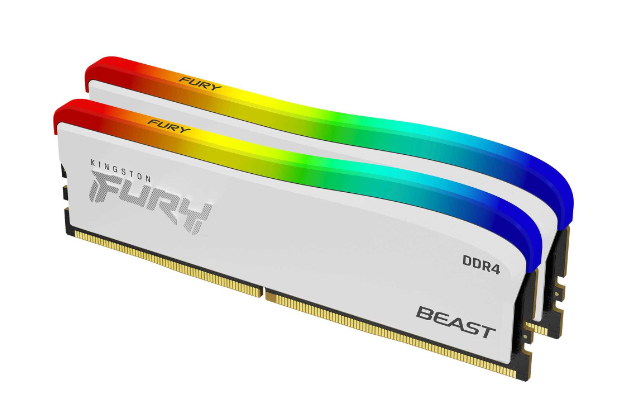 Ram Kingston Fury Beast White RGB 16GB (2x8GB) DDR4 3200Mhz