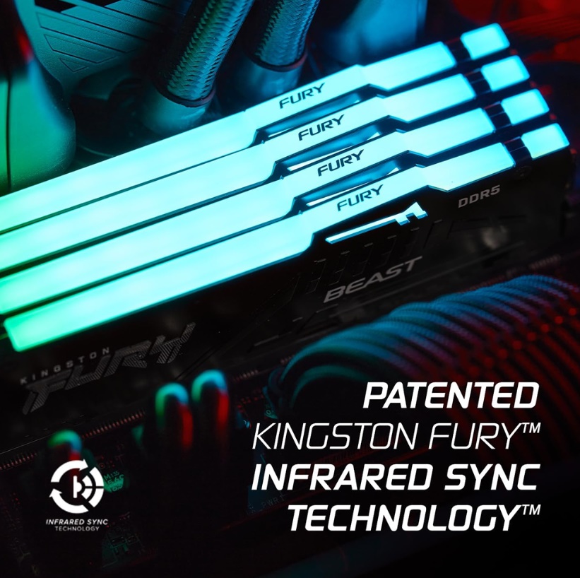 Ram desktop Kingston Fury Beast Black RGB EXPO 16GB DDR5 6000MHz (KF560C36BBE2A-16WP)