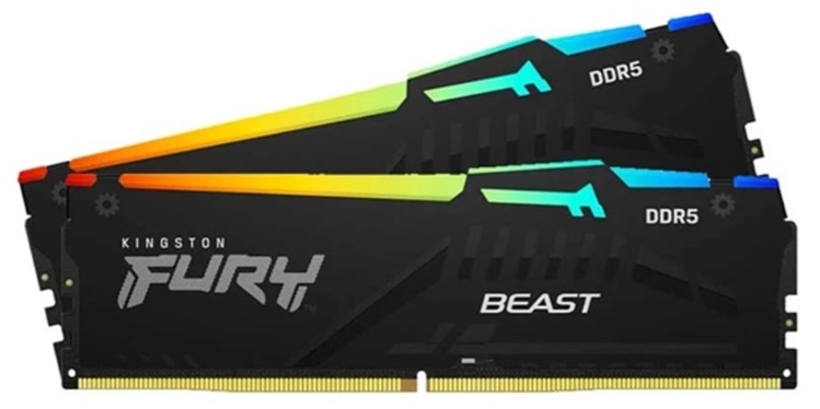 Ram desktop Kingston FURY Beast RGB 32GB (2x16GB) DDR5 5600Mhz (F556C40BBAK2-32WP
