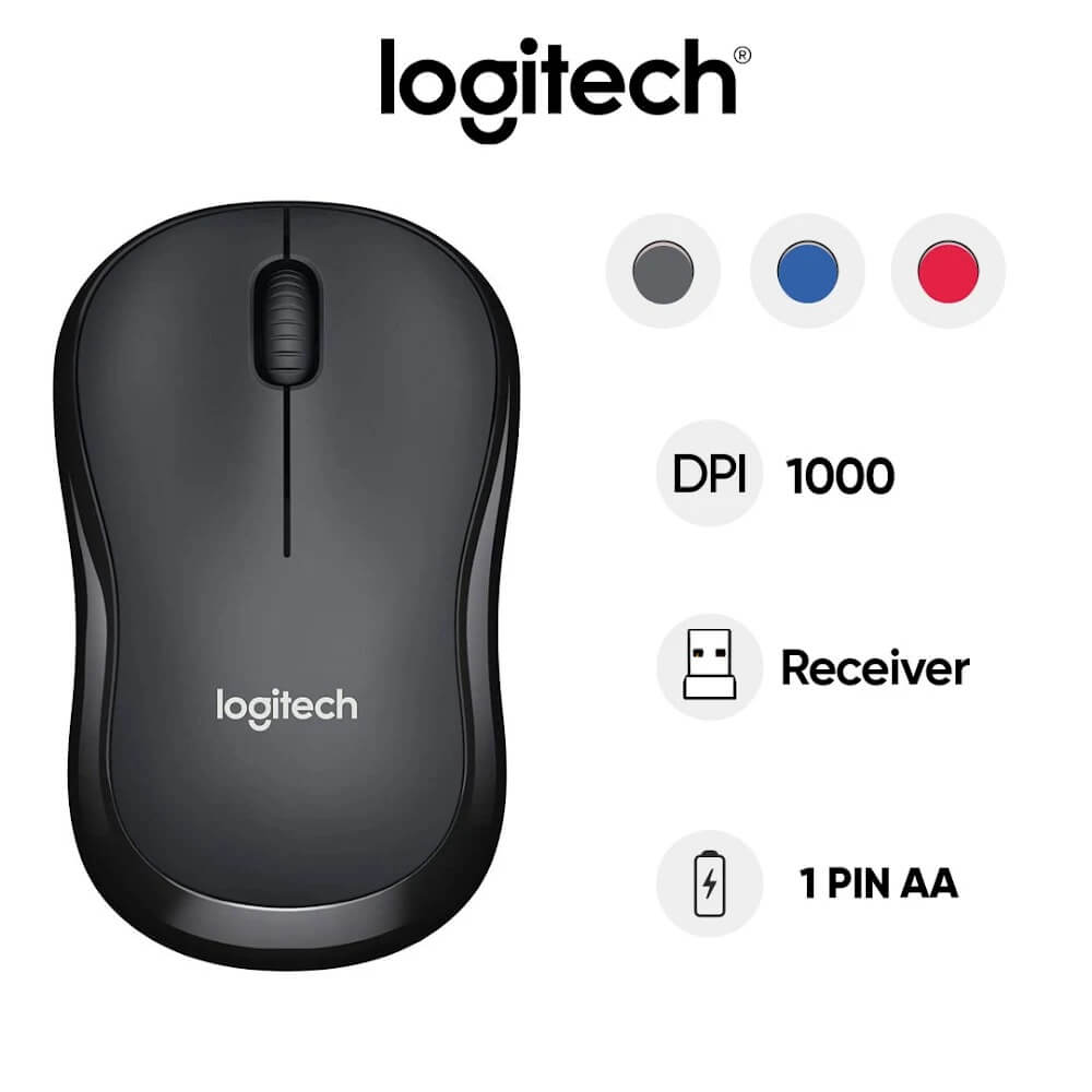 Chuột không dây Logitech M221 Silent Màu Đen