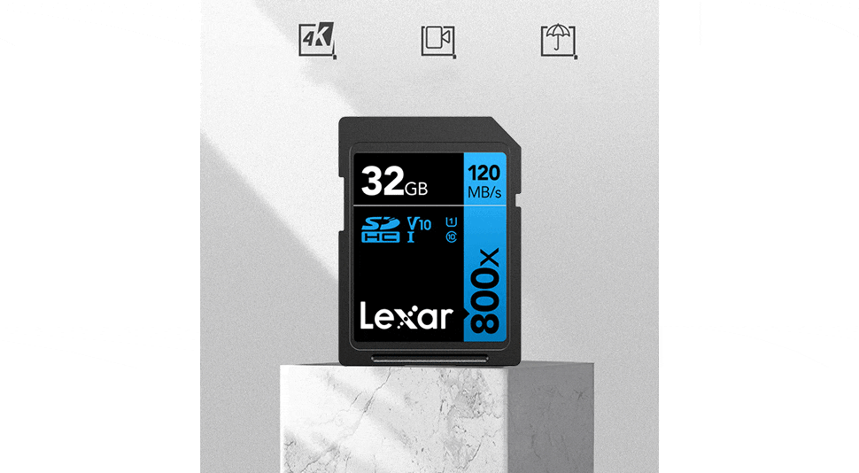 Thẻ nhớ SD Lexar Professional 800x SDXC V30 32Gb (R/W:120/45M)