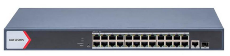 Switch Hikvision DS-3E1526P-E/M (Gigabit 1000Mbps/ 24 Cổng/ 1 SFP/ 24 cổng PoE/ Vỏ kim loại) 