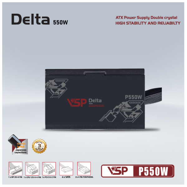 Nguồn máy tính VSP DELTA P550W