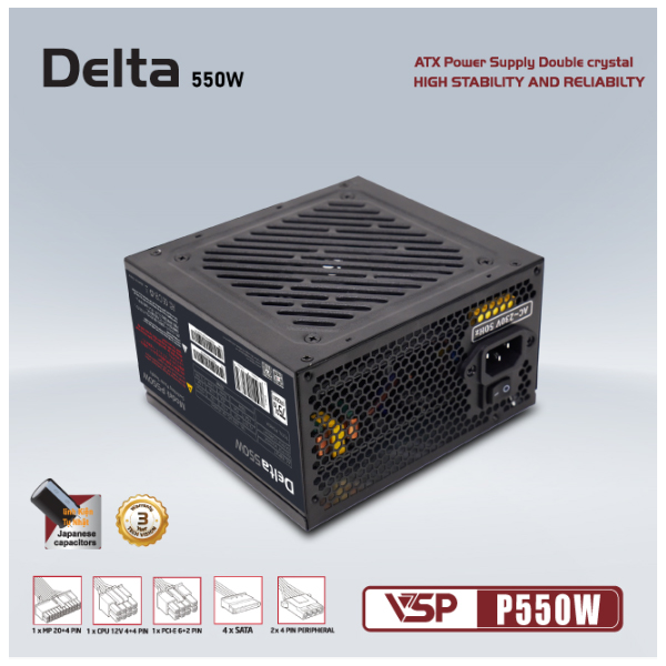 Nguồn máy tính VSP DELTA P550W
