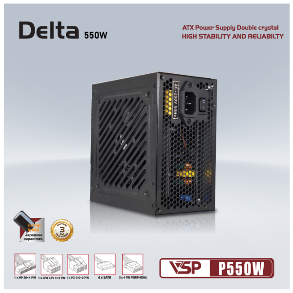 Nguồn máy tính VSP DELTA P550W