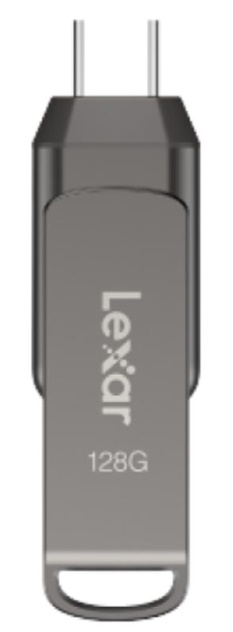 USB Lexar JumpDrive D400 OTG 128Gb USB-A và USB-C Màu ghi