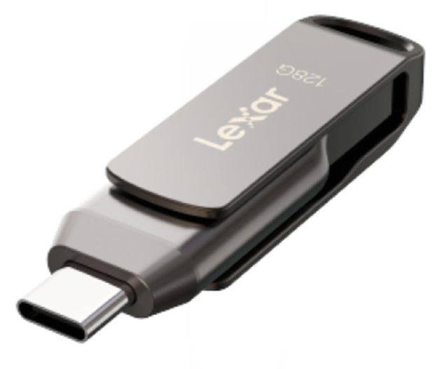 USB Lexar JumpDrive D400 OTG 128Gb USB-A và USB-C Màu ghi