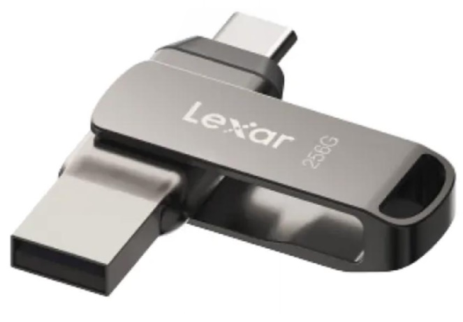 USB Lexar JumpDrive D400 OTG 256Gb USB-A và USB-C Màu ghi