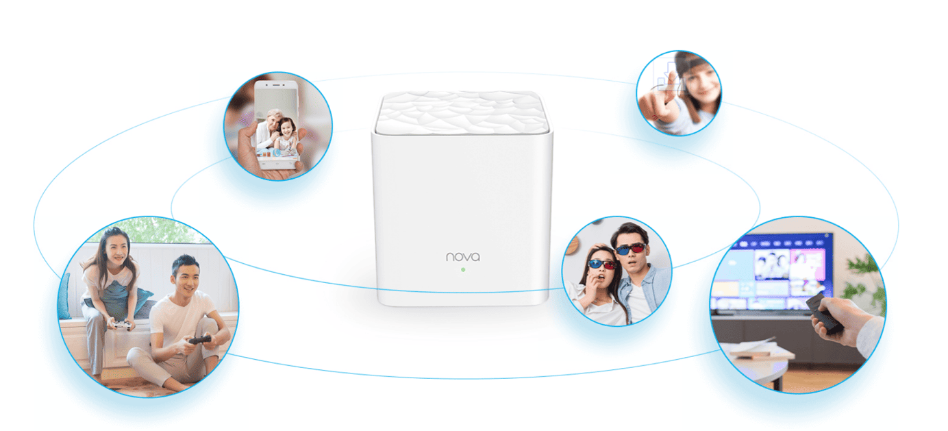 Bộ ph&aacute;t wifi Tenda Nova MW3 3-Pack (Chuẩn AC/ AC1200Mbps/ 2 Ăng-ten ngầm/ Wifi Mesh/ Dưới 100 User)