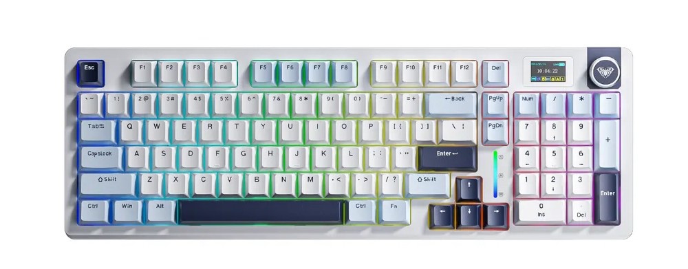 Bàn phím cơ Aula 3 MODE S98 PRO Xanh dương + trắng + tím Paleo dust switch