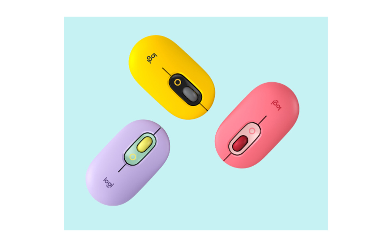 Chuột không dây Logitech POP with Emoji Màu hồng (Bluetooth, Wireless)