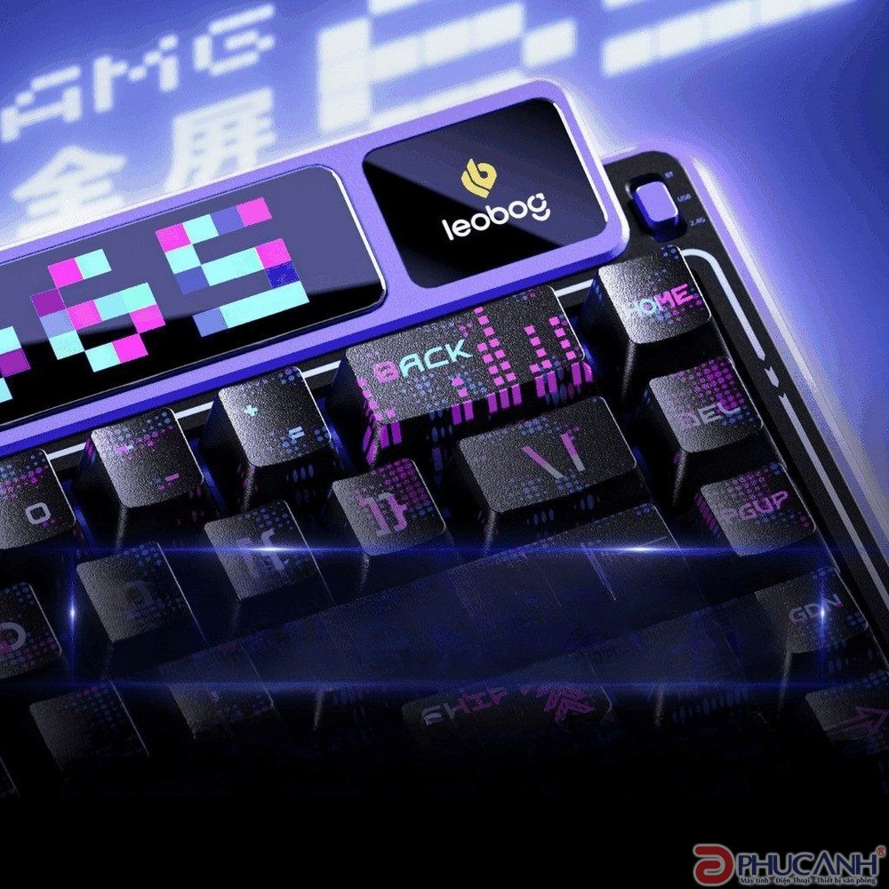 Bàn phím cơ LEOBOG 3 Mode AMG65 Tím đen Jadeite switch