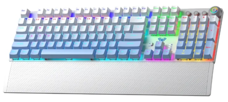 Bàn phím cơ Aula 3 MODE F2088AIR trắng xanh dương gradient Brown Switch