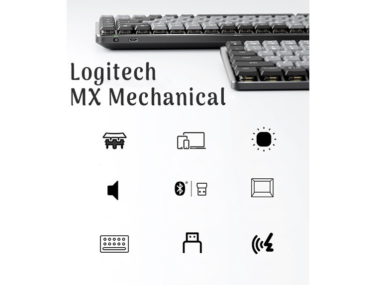 Bàn phím không dây Logitech MX Mechanical Màu đen