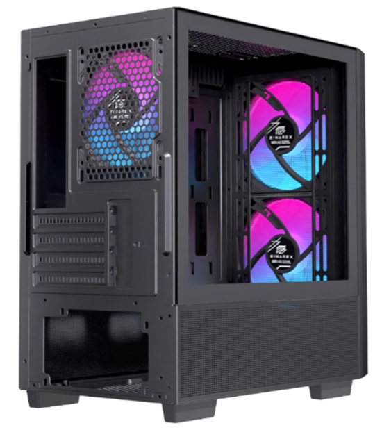 Vỏ máy tính EINAREX PM150 RGB Black (Mid Tower/ M-ATX/ Đen)