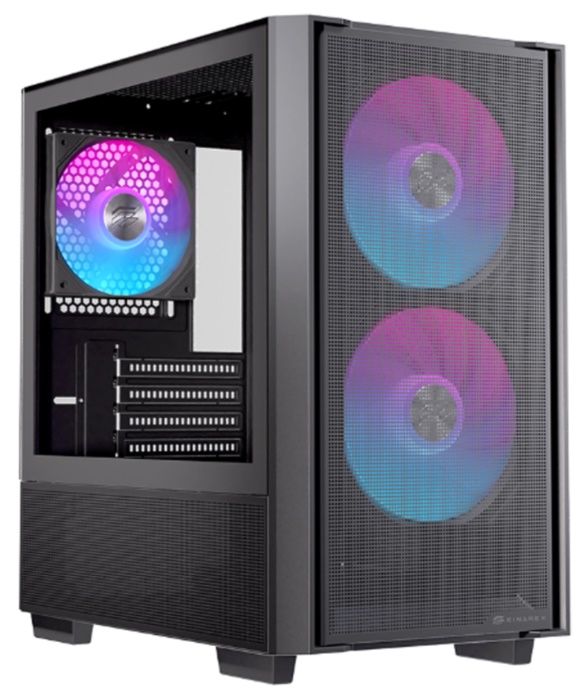 Vỏ máy tính EINAREX PM150 RGB Black (Mid Tower/ M-ATX/ Đen)