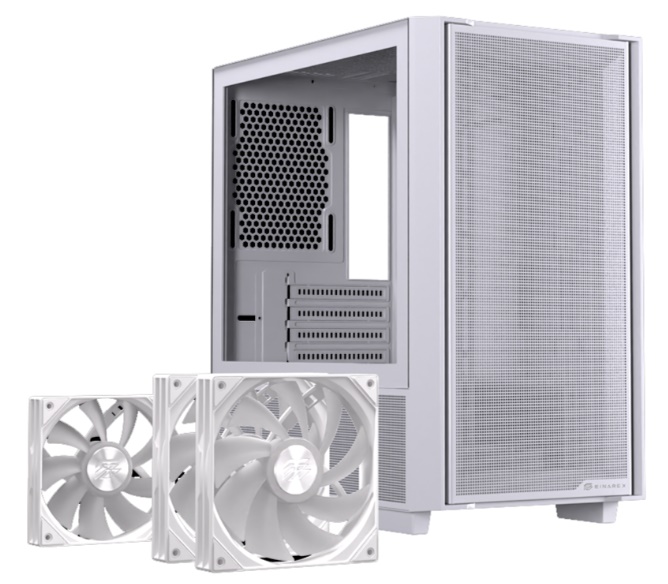 Vỏ máy tính EINAREX PM150 RGB White (Mid Tower/ M-ATX/ Trắng)