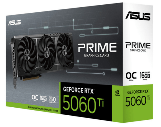 Card đồ họa Asus Prime GeForce RTX 5060 Ti 16GB GDDR7 OC Edition