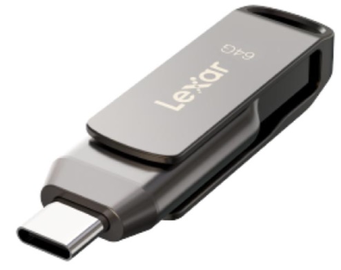 USB Lexar JumpDrive D400 OTG 64Gb USB-A và USB-C Màu ghi 