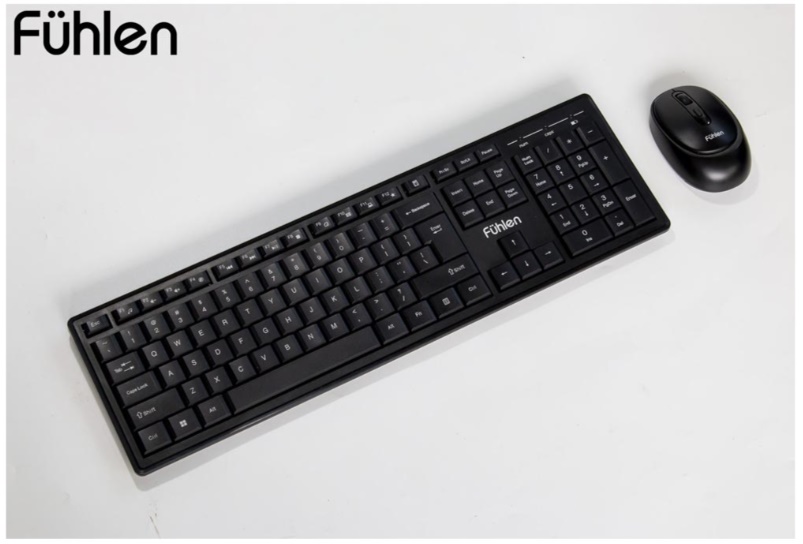 Bộ bàn phím chuột không dây Fuhlen U79s Plus (Đen)