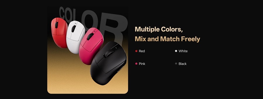 Chuột Gaming không dây ATK A9 Pro Tri-mode Pink 