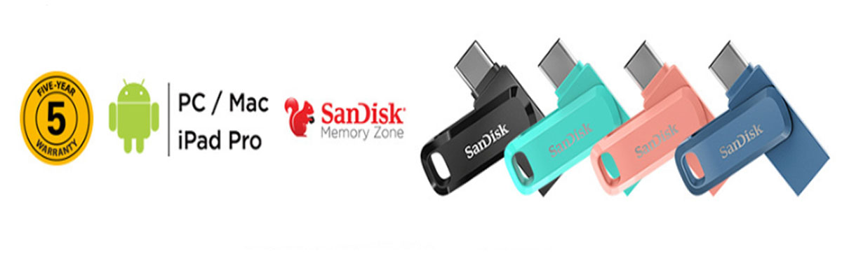 USB SanDisk SDDDC3 Ultra Dual Drive Go 128Gb USB Type-C (Màu hồng đào)