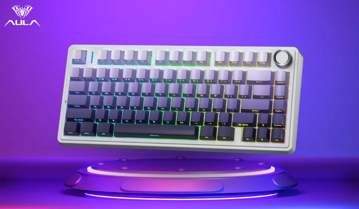 Aula F75/F75 Pro White + Purple Gradient