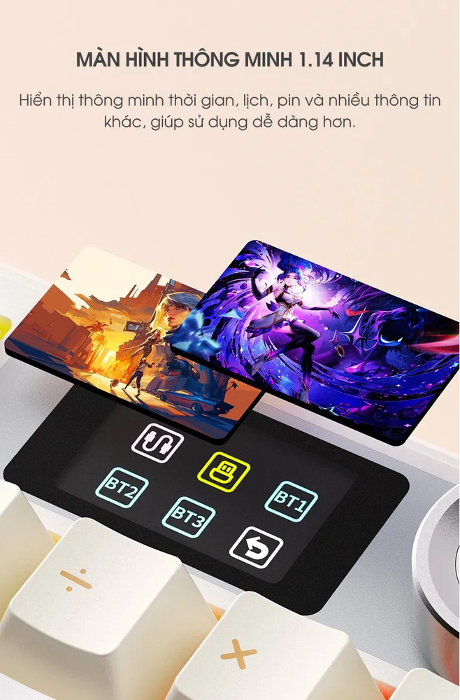 Bàn Phím Cơ Aula F108 Pro 3 Mode Đen Gradient Nimbus Switch