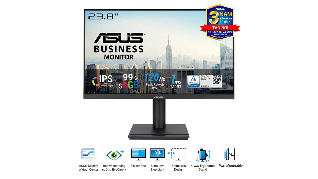 Màn hình Asus VA249QGS (23.8Inch/ Full HD/ 1ms/ 120Hz/ 350cd/m2/ IPS/ Loa)