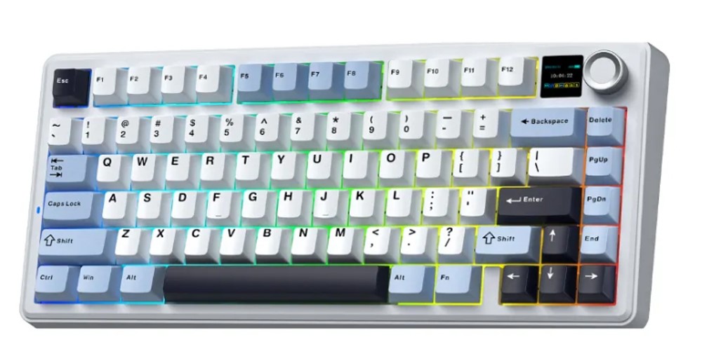 Bàn phím cơ Aula 3 MODE F75 MAX Xanh + trắng + tím đậm Reaper switch