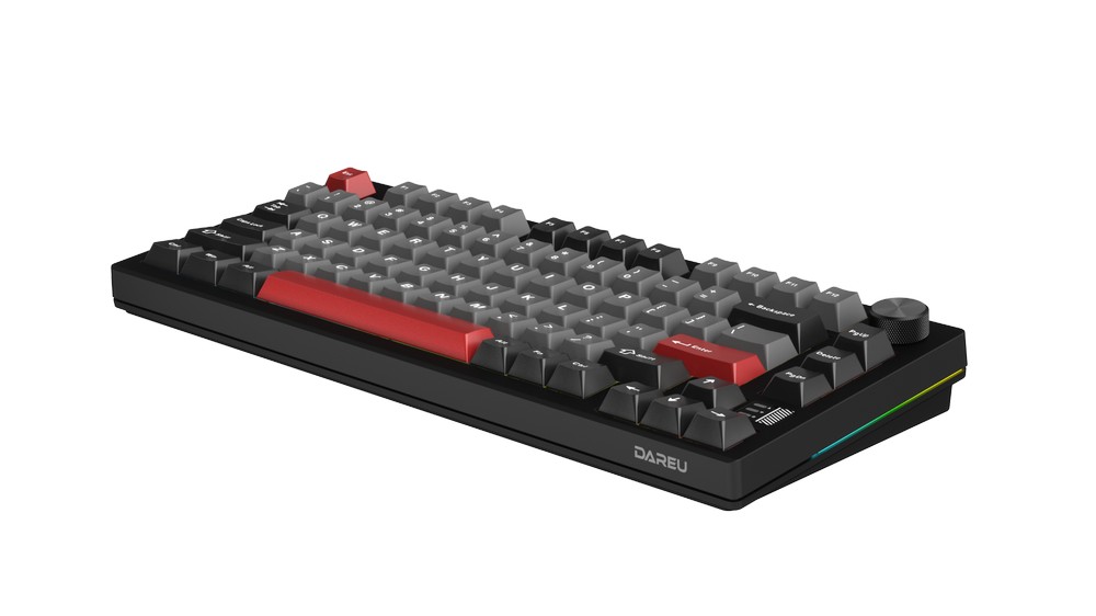 Bàn phím cơ không dây Dareu EK75 Pro AL Black Red DareU Cloud switch