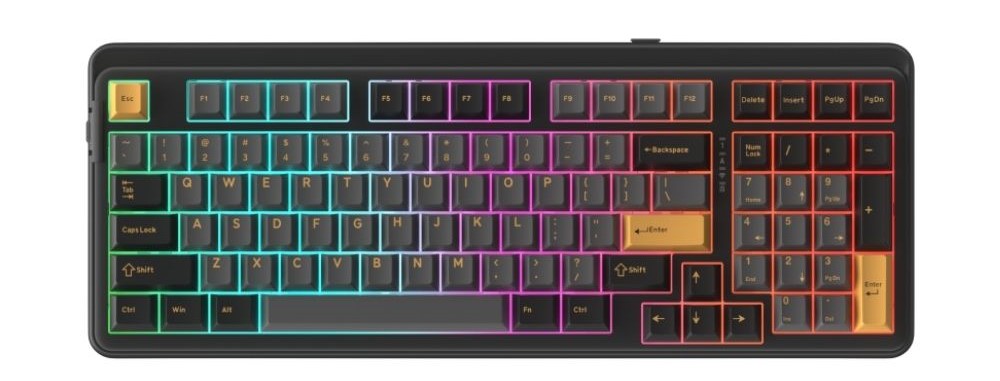 Bàn phím cơ không dây Dareu EK98 Pro Triple Mode Black Golden DareU Cloud switch